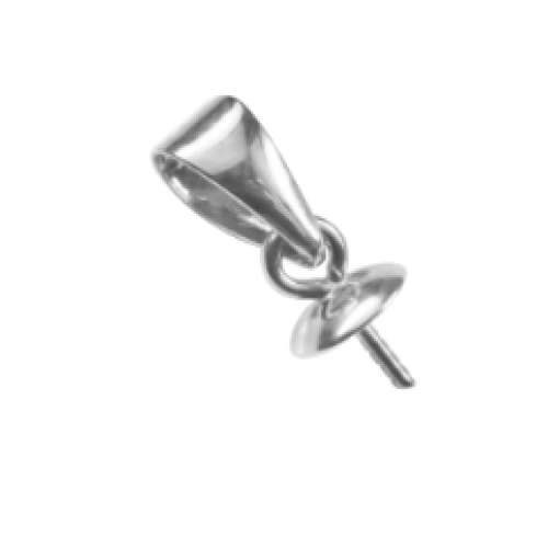 Pearl Drop with Bail - Plain Cup